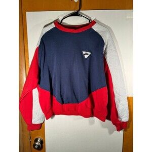 Vintage 1990S Color Block Nike Quilted‎ Sweatshirt Sweater Women’s XL RARE